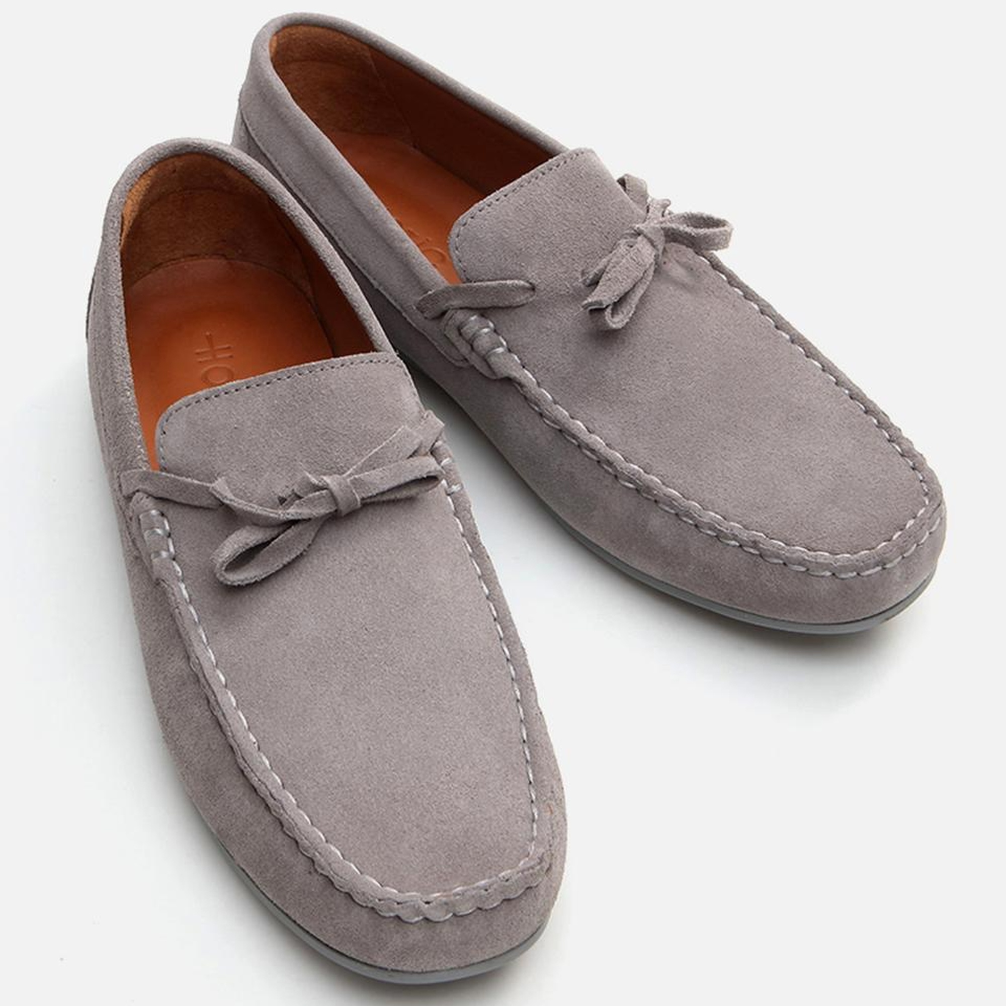 Erkek Deri Gri Loafer