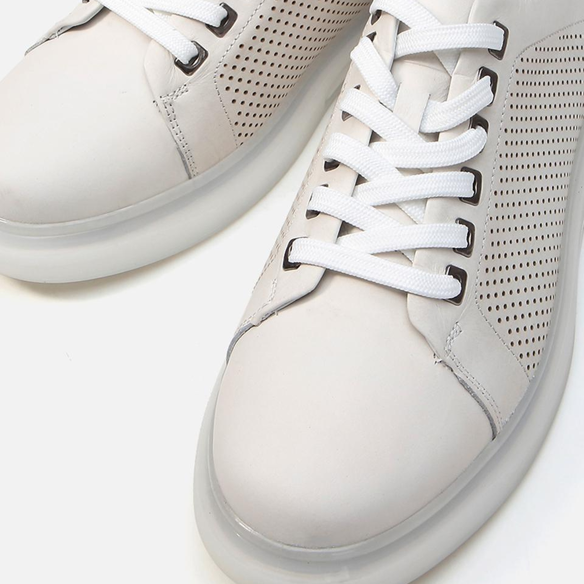 Erkek Deri Bej Günlük Ayakkabı