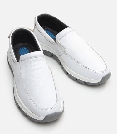  Erkek Deri Beyaz Spor Ayakkabı