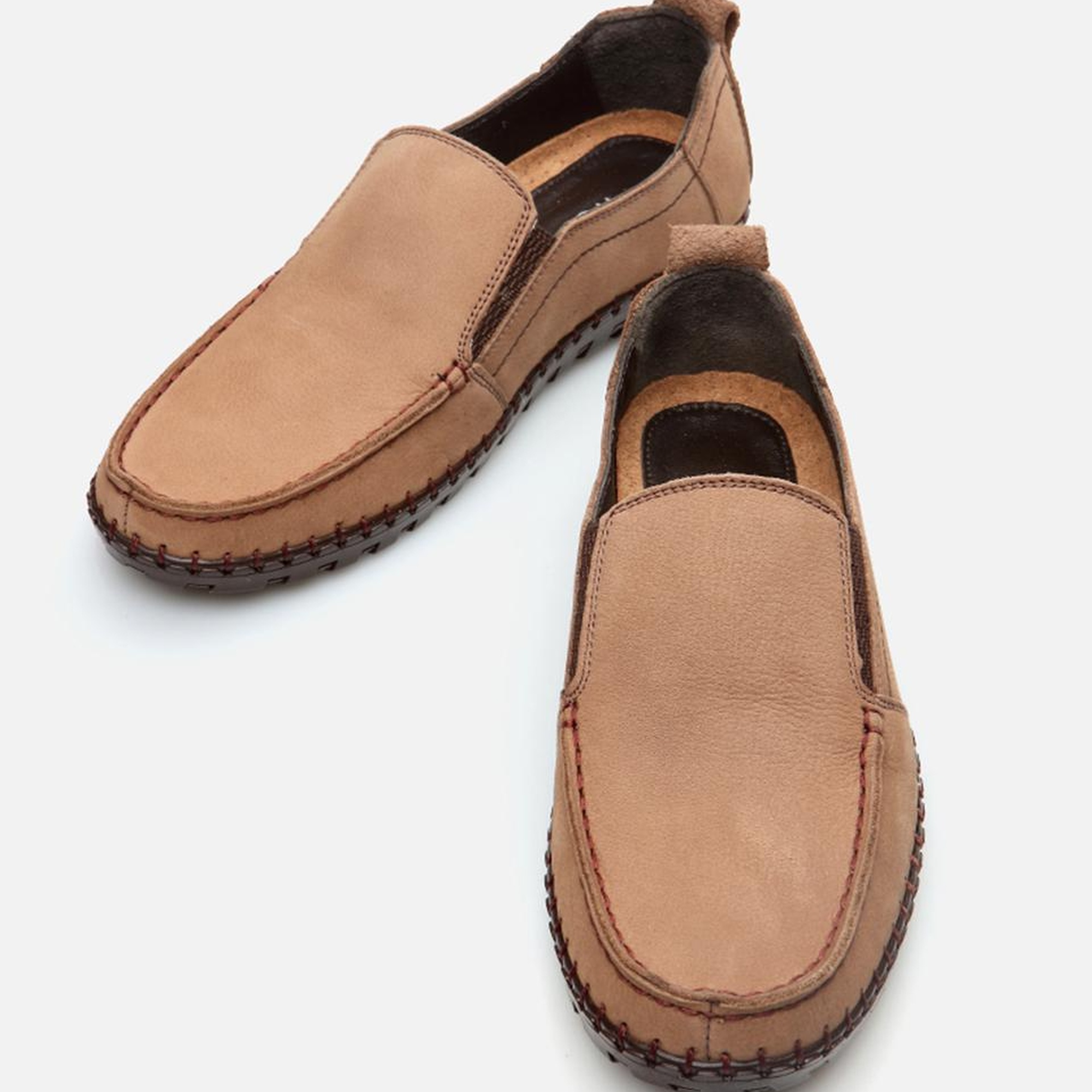 Erkek Deri Bej Günlük Ayakkabı