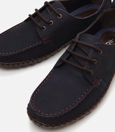  Erkek Deri Lacivert Günlük Ayakkabı