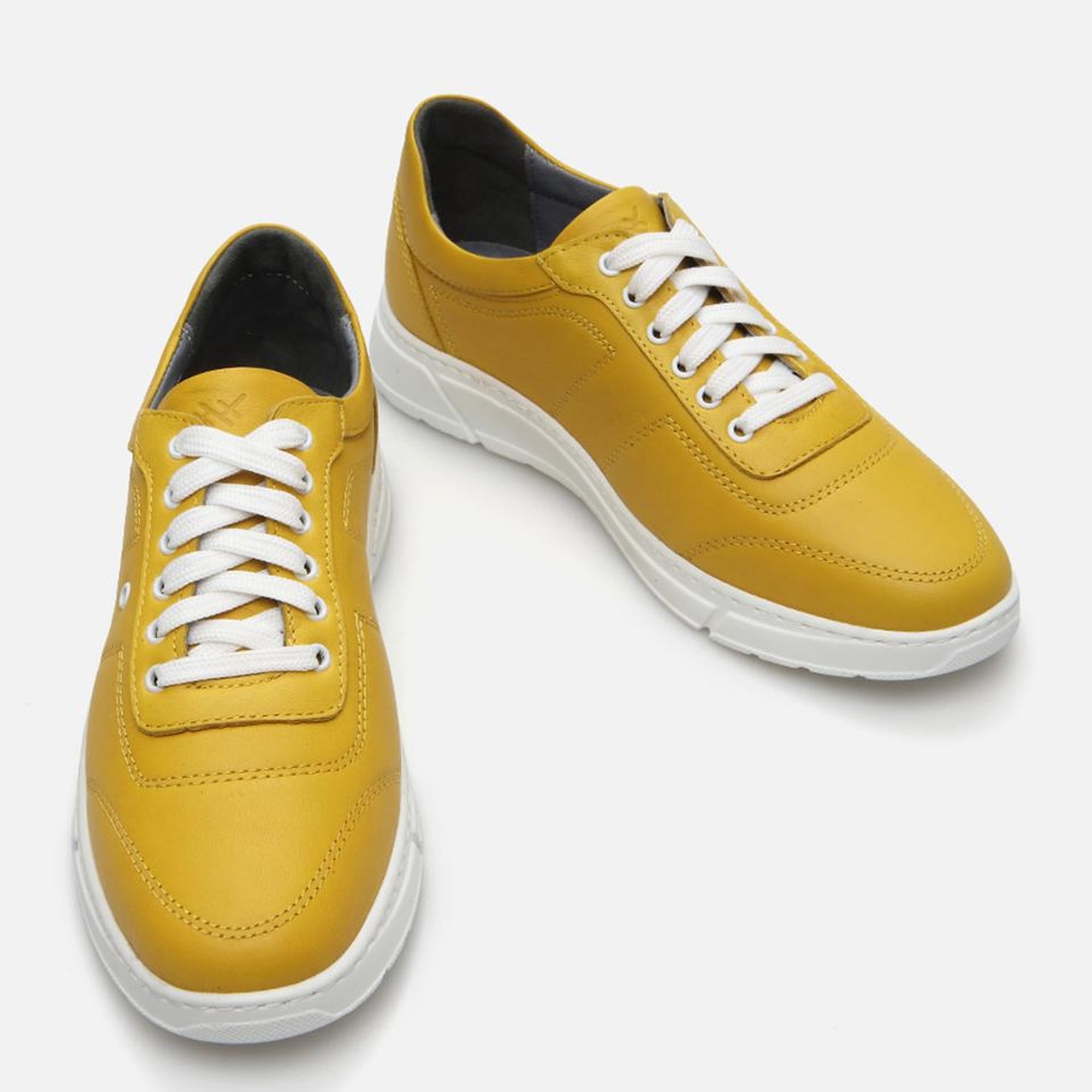 Erkek Deri Sarı Spor Ayakkabı