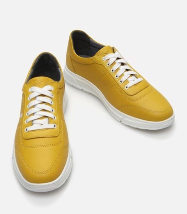  Erkek Deri Sarı Spor Ayakkabı