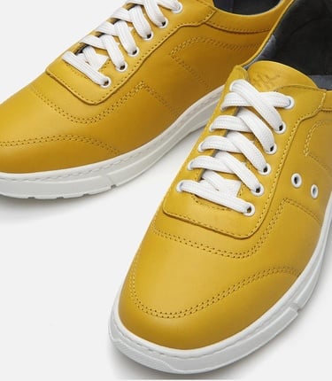  Erkek Deri Sarı Spor Ayakkabı