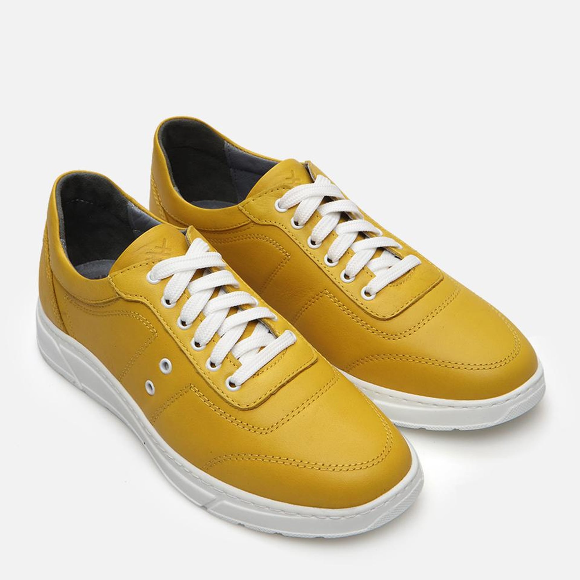 Erkek Deri Sarı Spor Ayakkabı