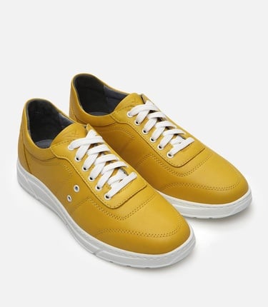  Erkek Deri Sarı Spor Ayakkabı