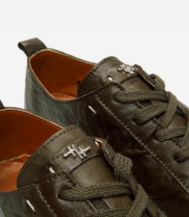  Erkek Deri Haki  Günlük Ayakkabı