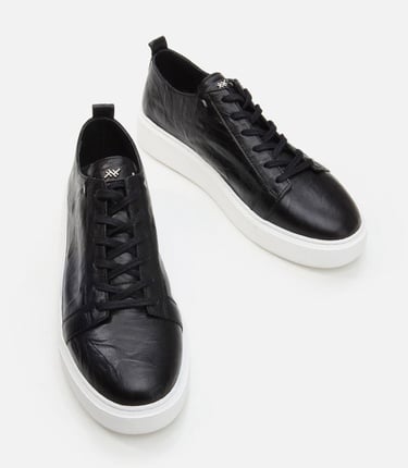  Erkek Deri Siyah Günlük Ayakkabı