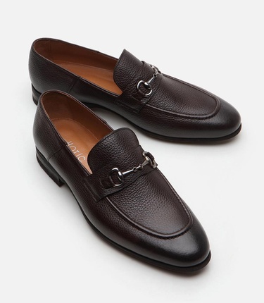  Erkek Deri Kahverengi Loafer
