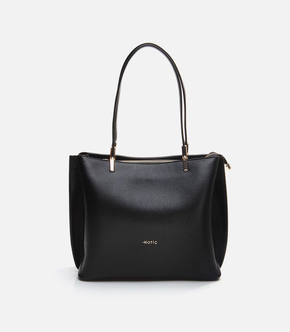  Kadın Deri Siyah Omuz Çantası