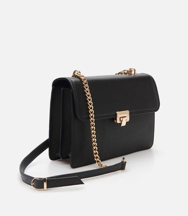  Kadın Deri Siyah Omuz Çantası