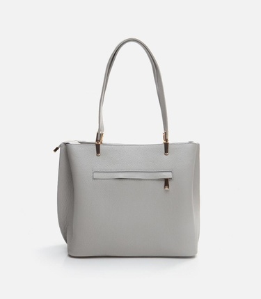  Kadın Deri Gri Omuz Çantası