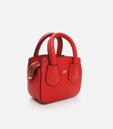  Kadın Deri Kırmızı Mini (Çapraz) Çanta