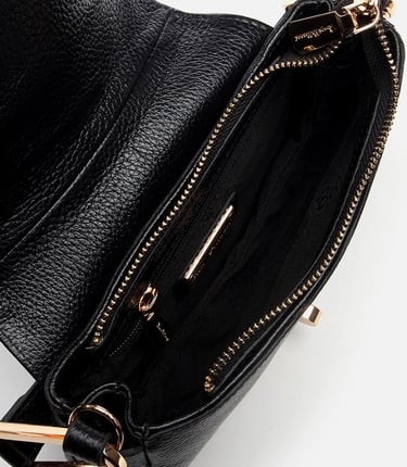  Kadın Deri Siyah Omuz Çantası