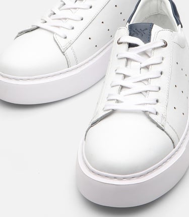  Erkek Deri Beyaz Yaya Spor Ayakkabı