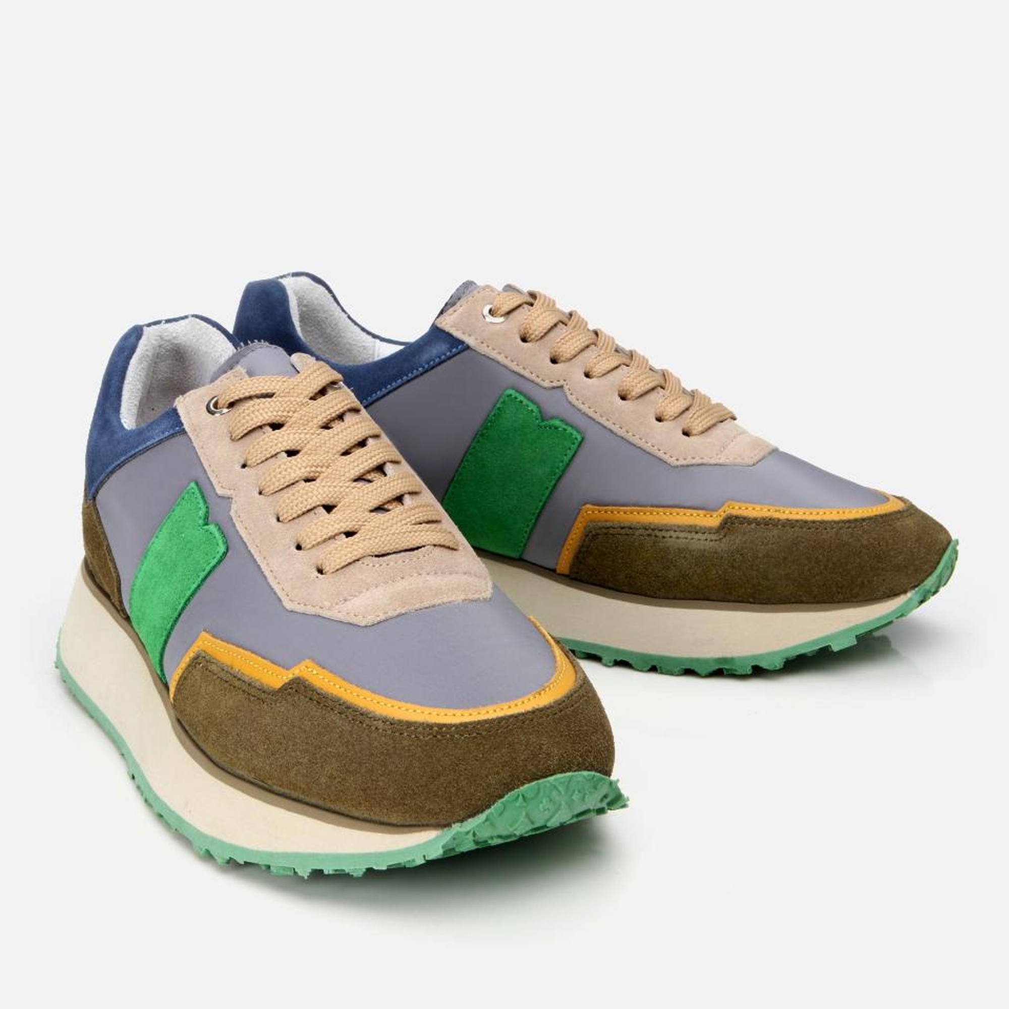 Erkek Deri Yeşil Spor Ayakkabı