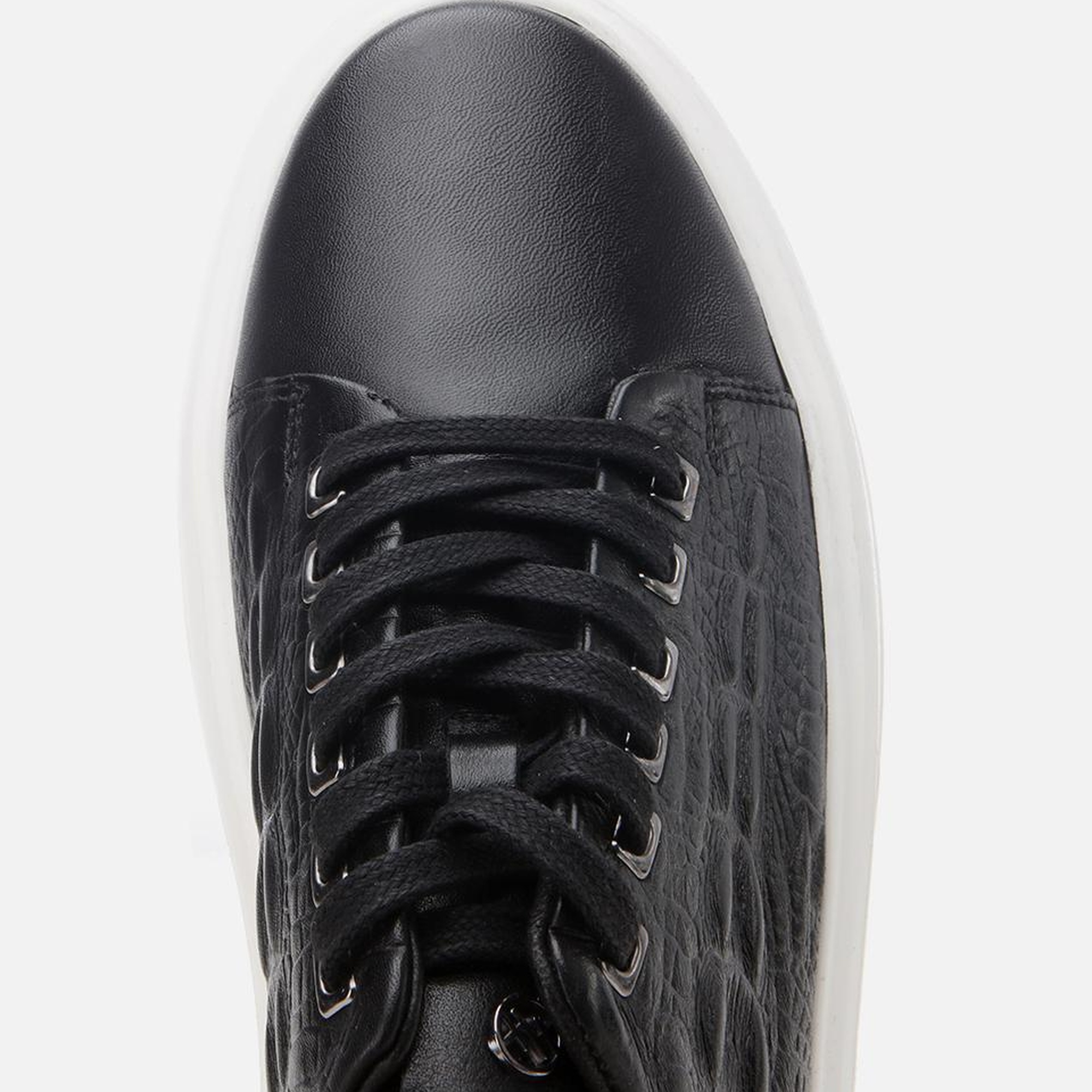 Erkek Deri Siyah Ultra Hafif Tabanlı Spor Ayakkabı