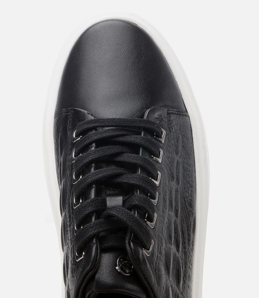  Erkek Deri Siyah Ultra Hafif Tabanlı Spor Ayakkabı