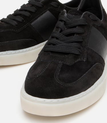  Erkek Süet Deri Siyah Spor Ayakkabı