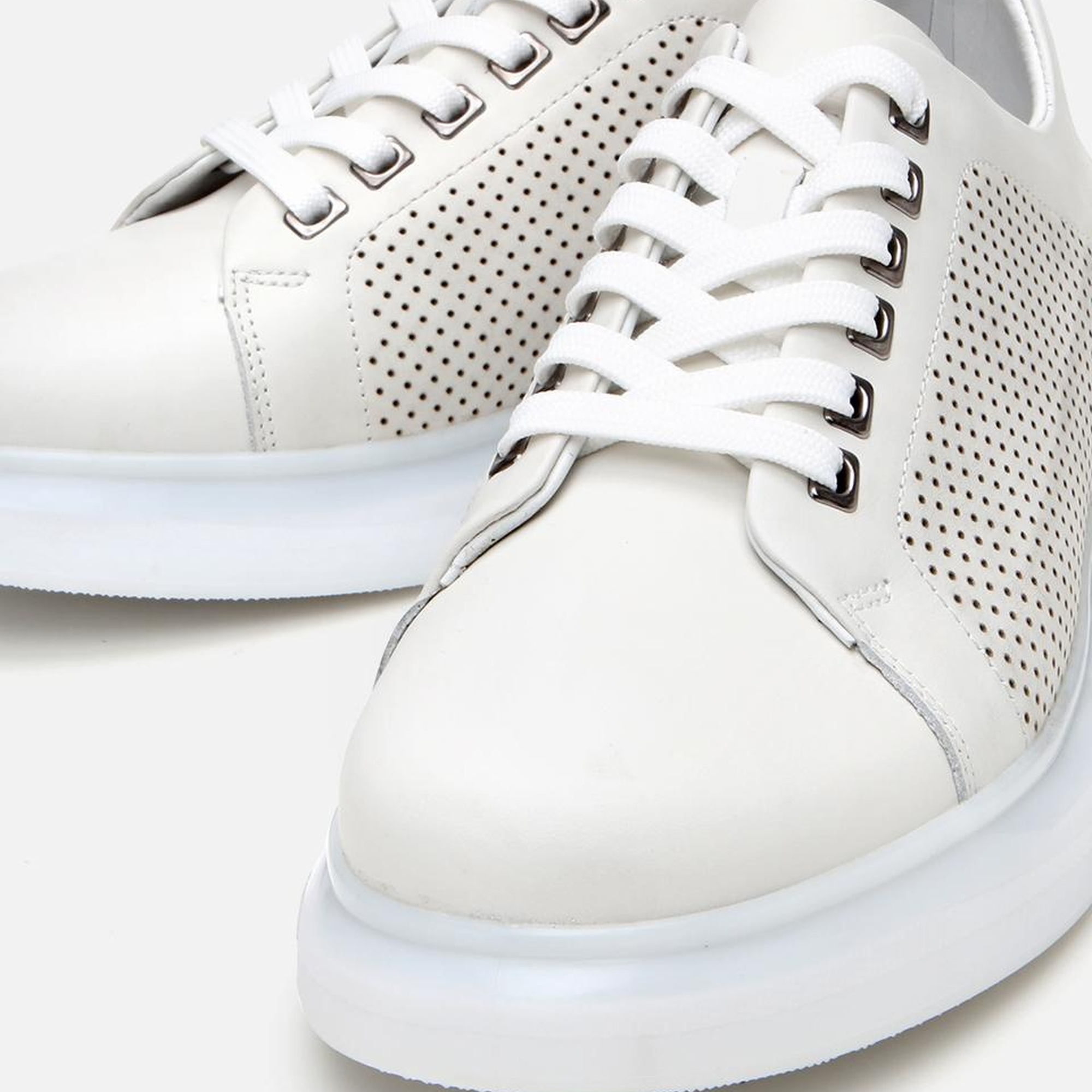 Erkek Deri Bej Spor Ayakkabı