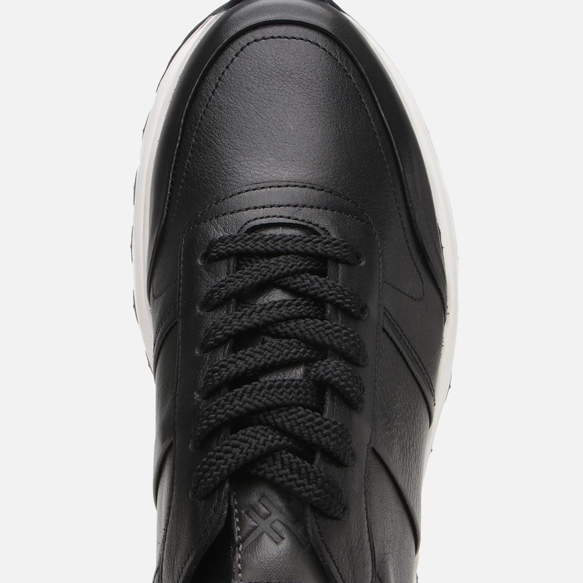 Erkek Deri Siyah Ultra Hafif Tabanlı Spor Ayakkabı