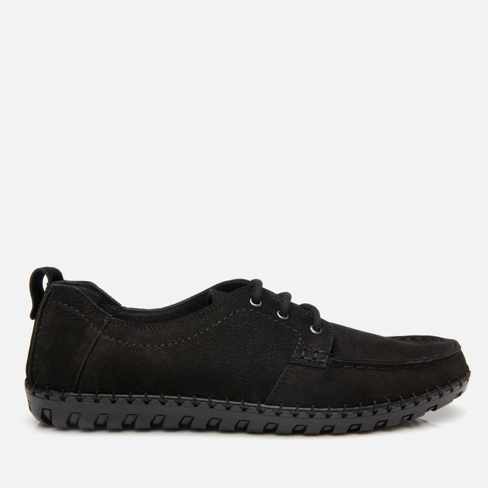 Erkek Nubuk Deri Siyah Rahat Günlük Loafer