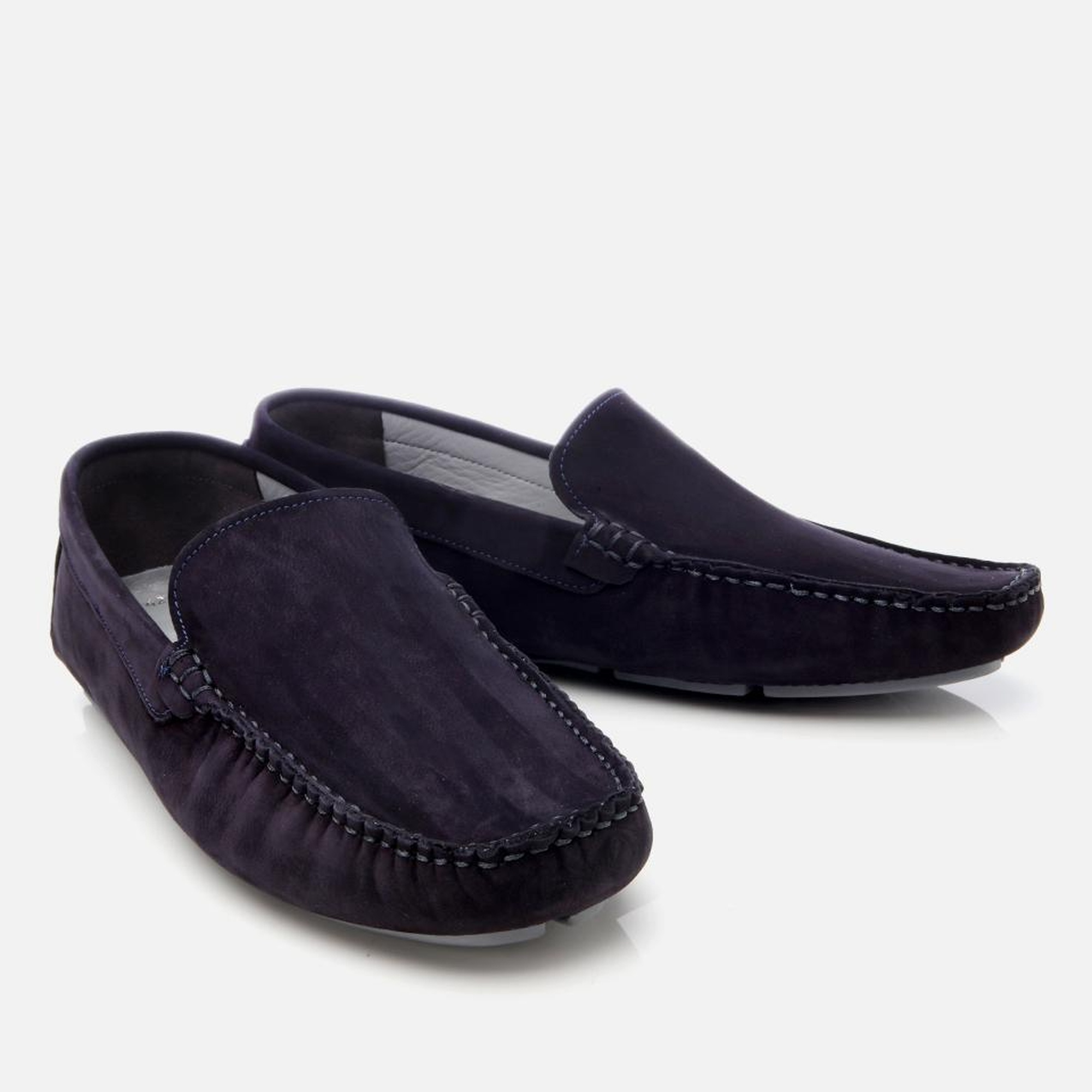 Erkek Nubuk Deri Lacivert Hafif Tabanlı Günlük Loafer