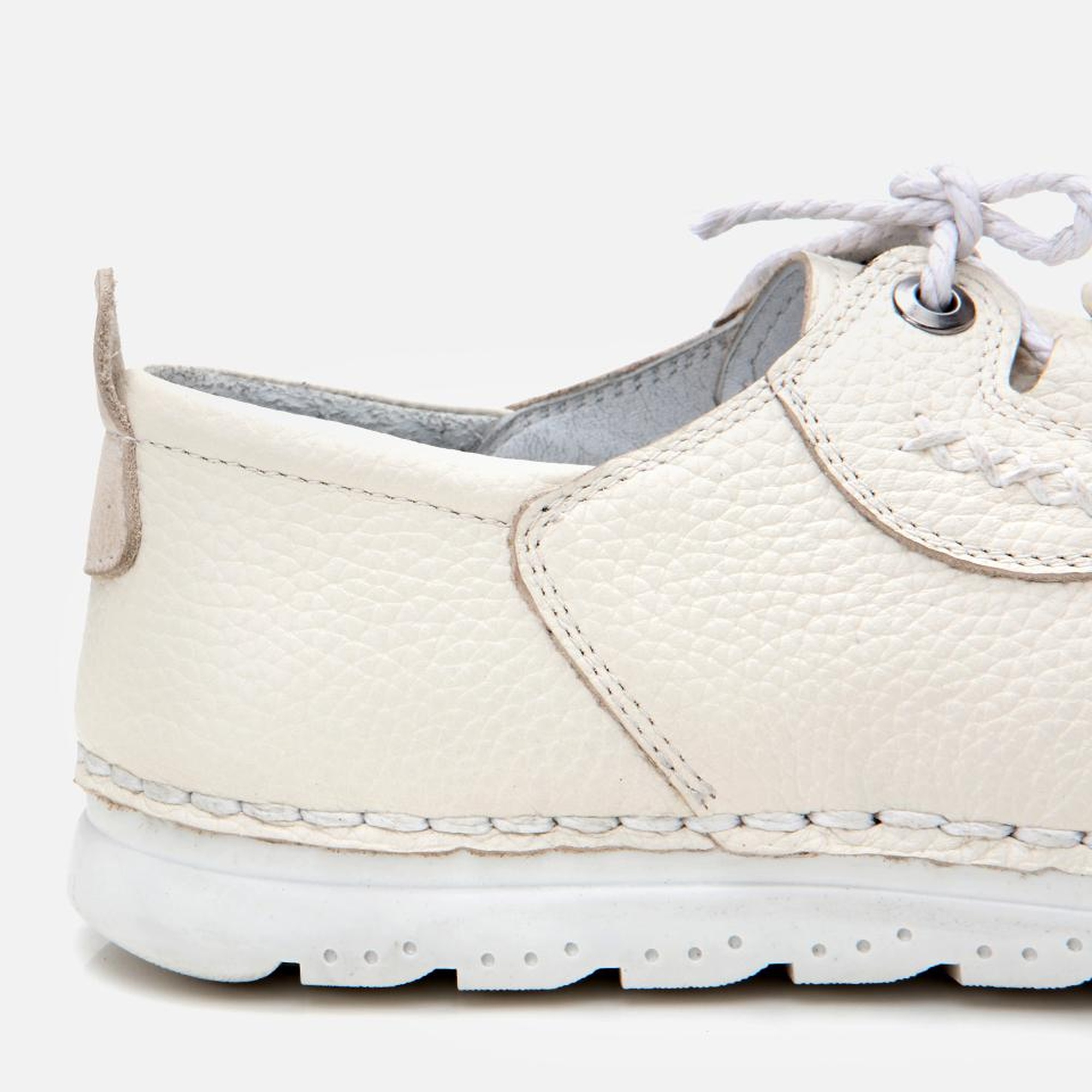 Erkek Deri Krem Comfort Düz Ayakkabı