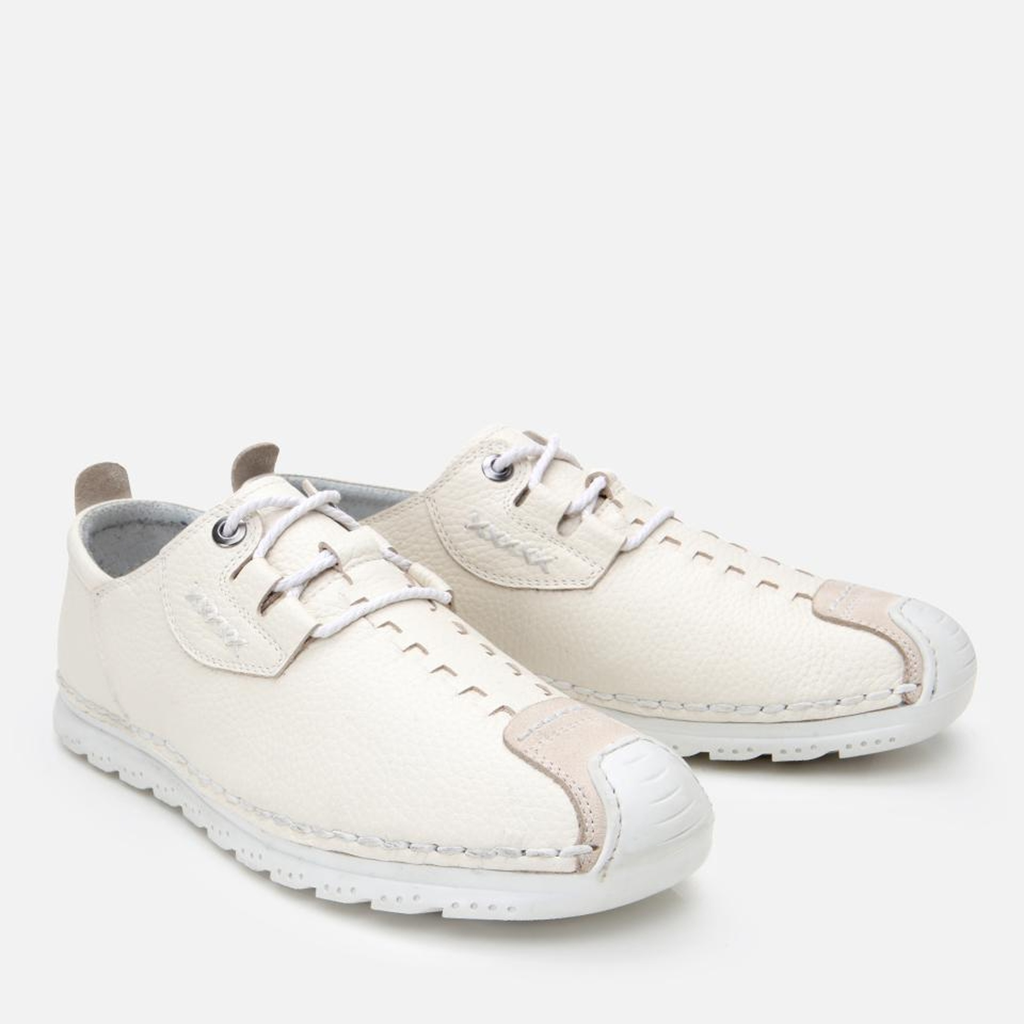 Erkek Deri Krem Comfort Düz Ayakkabı