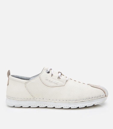  Erkek Deri Krem Comfort Düz Ayakkabı