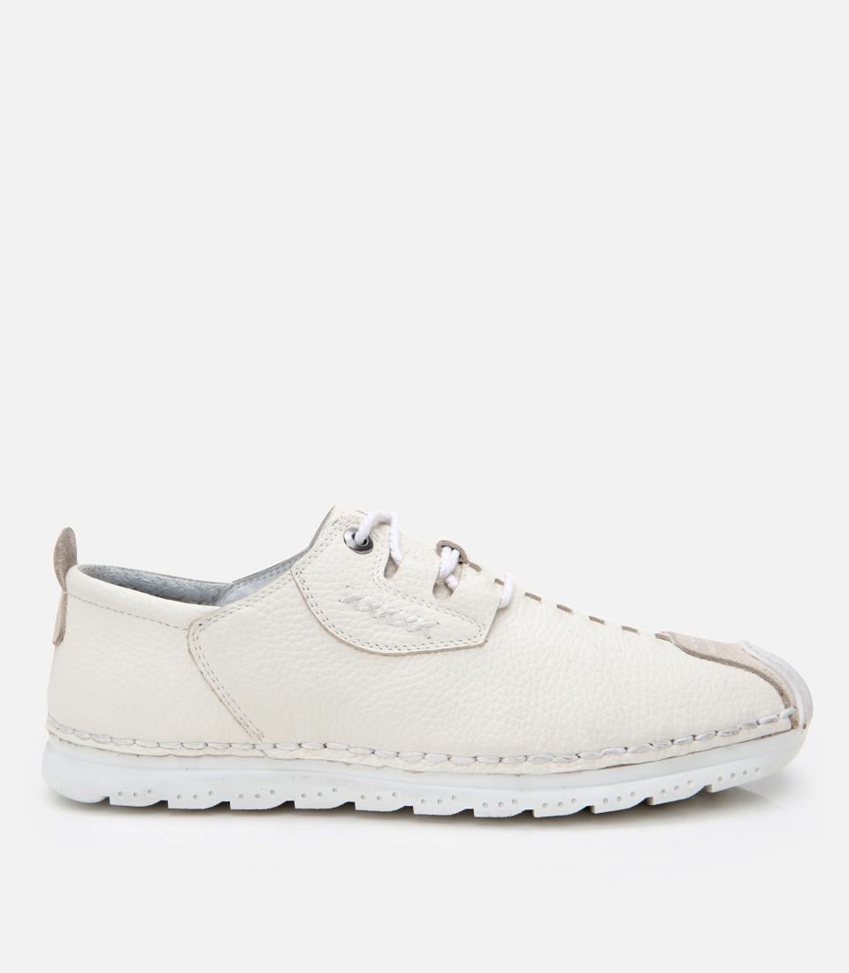  Erkek Deri Krem Comfort Düz Ayakkabı