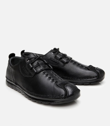  Erkek Deri Siyah Comfort Düz Ayakkabı