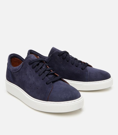  Erkek Süet Deri Lacivert Hafif Tabanlı Spor Ayakkabı