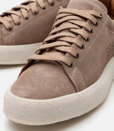  Erkek Süet Deri Bej Spor Ayakkabı