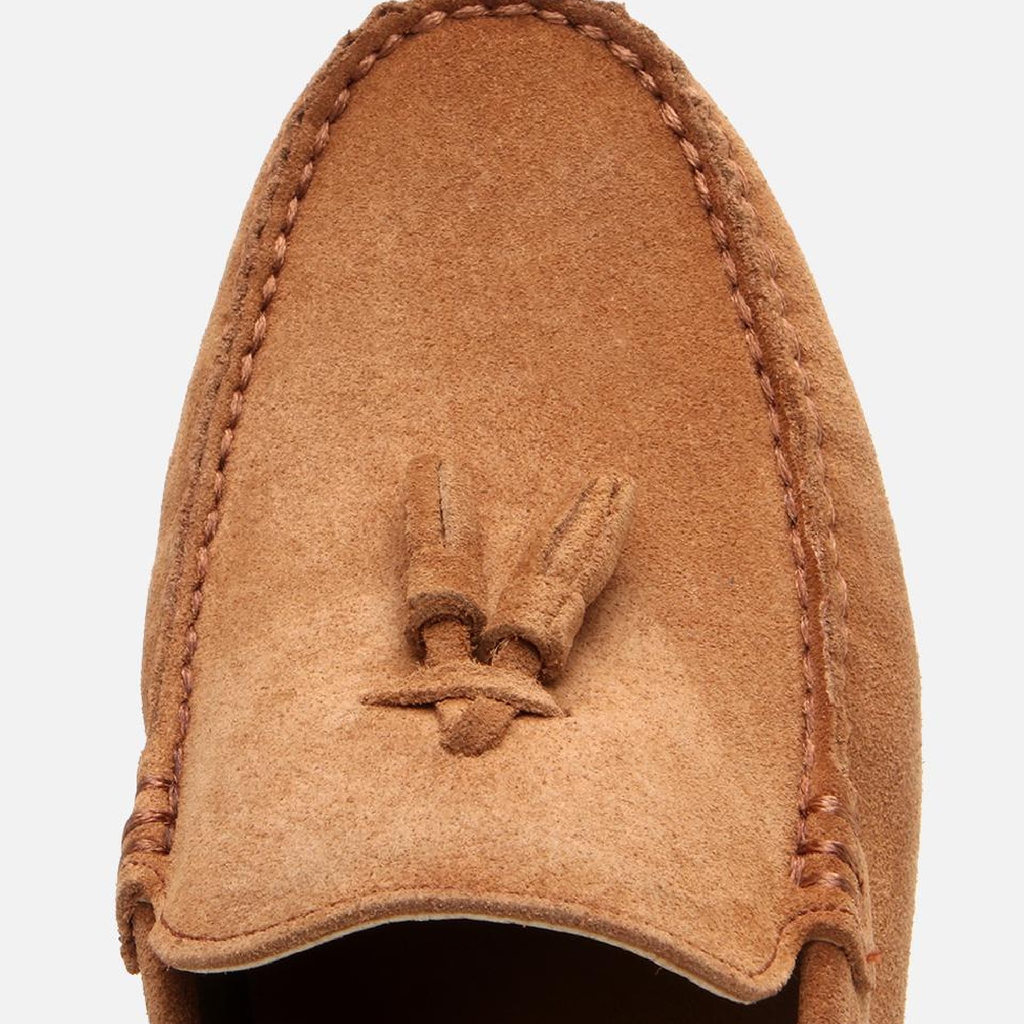 Erkek Süet Deri Taba Püskül Detaylı Günlük Loafer