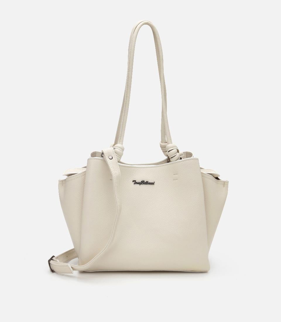  Kadın Deri Ekru Omuz Çantası