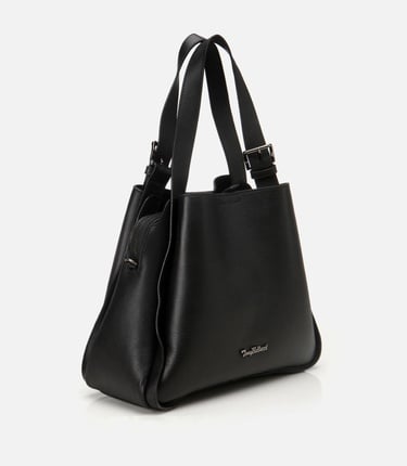  Kadın Deri Siyah Tote Çanta