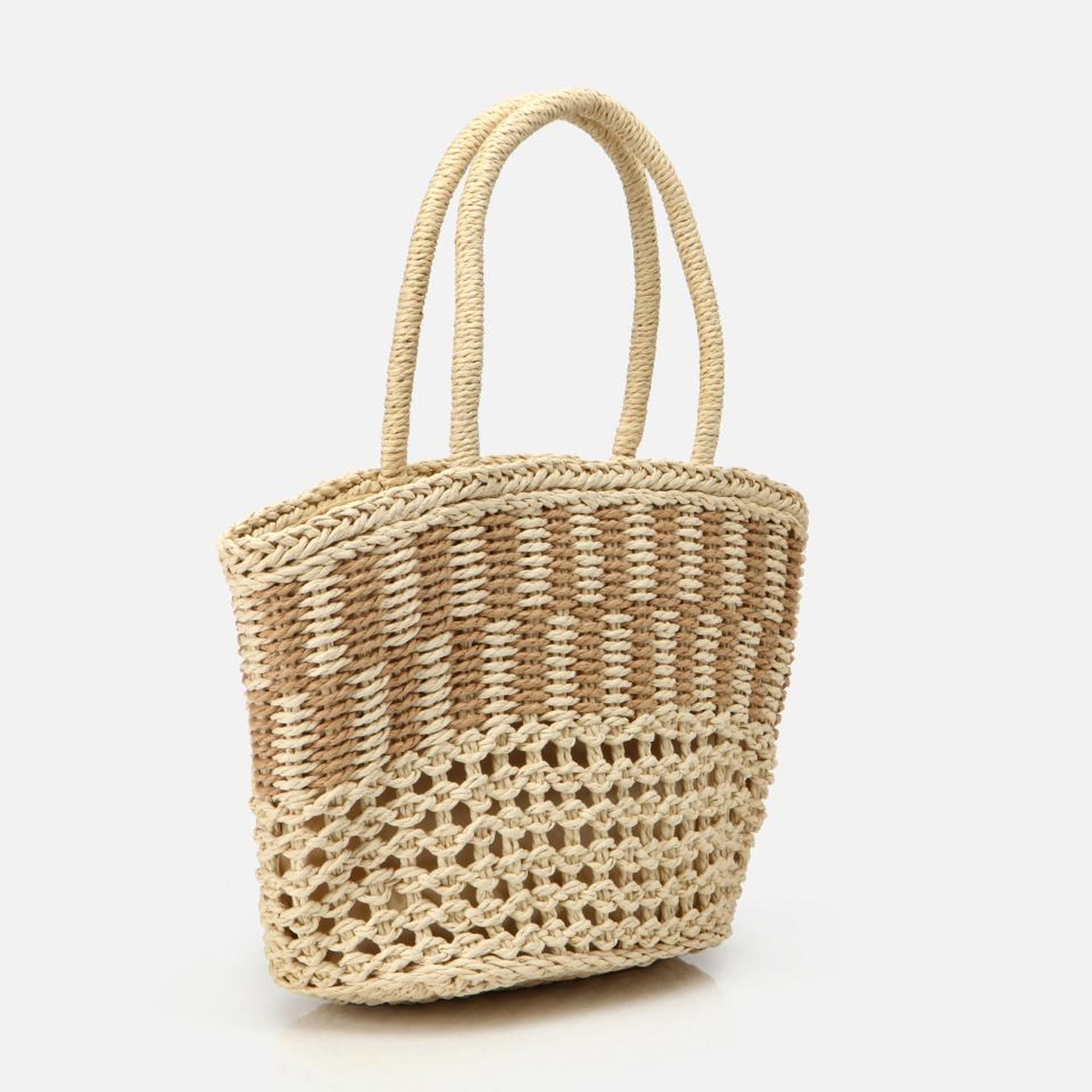 Kadın Hasır Bej Omuz Çantası