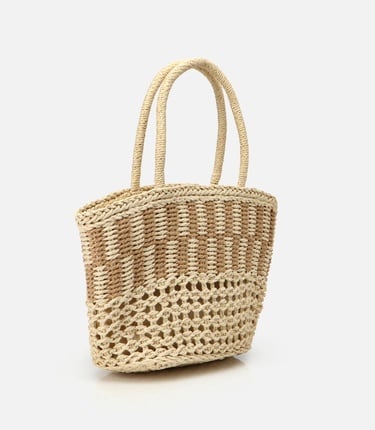  Kadın Hasır Bej Omuz Çantası