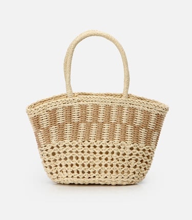  Kadın Hasır Bej Omuz Çantası