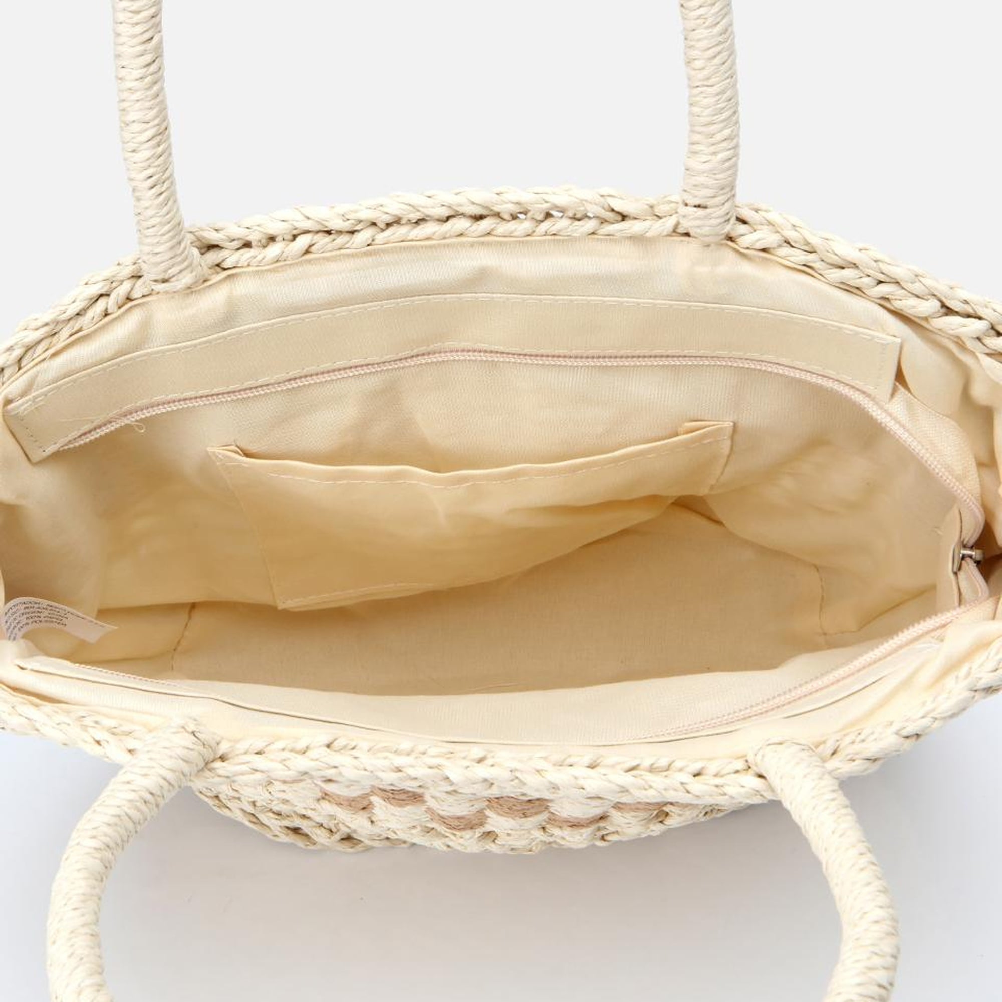 Kadın Hasır Bej Omuz Çantası