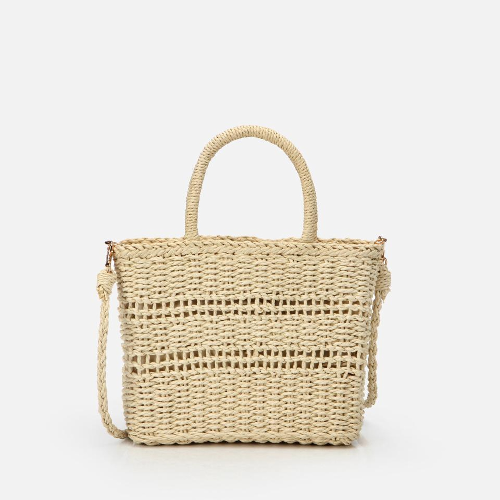 Kadın Hasır Bej Omuz Çantası