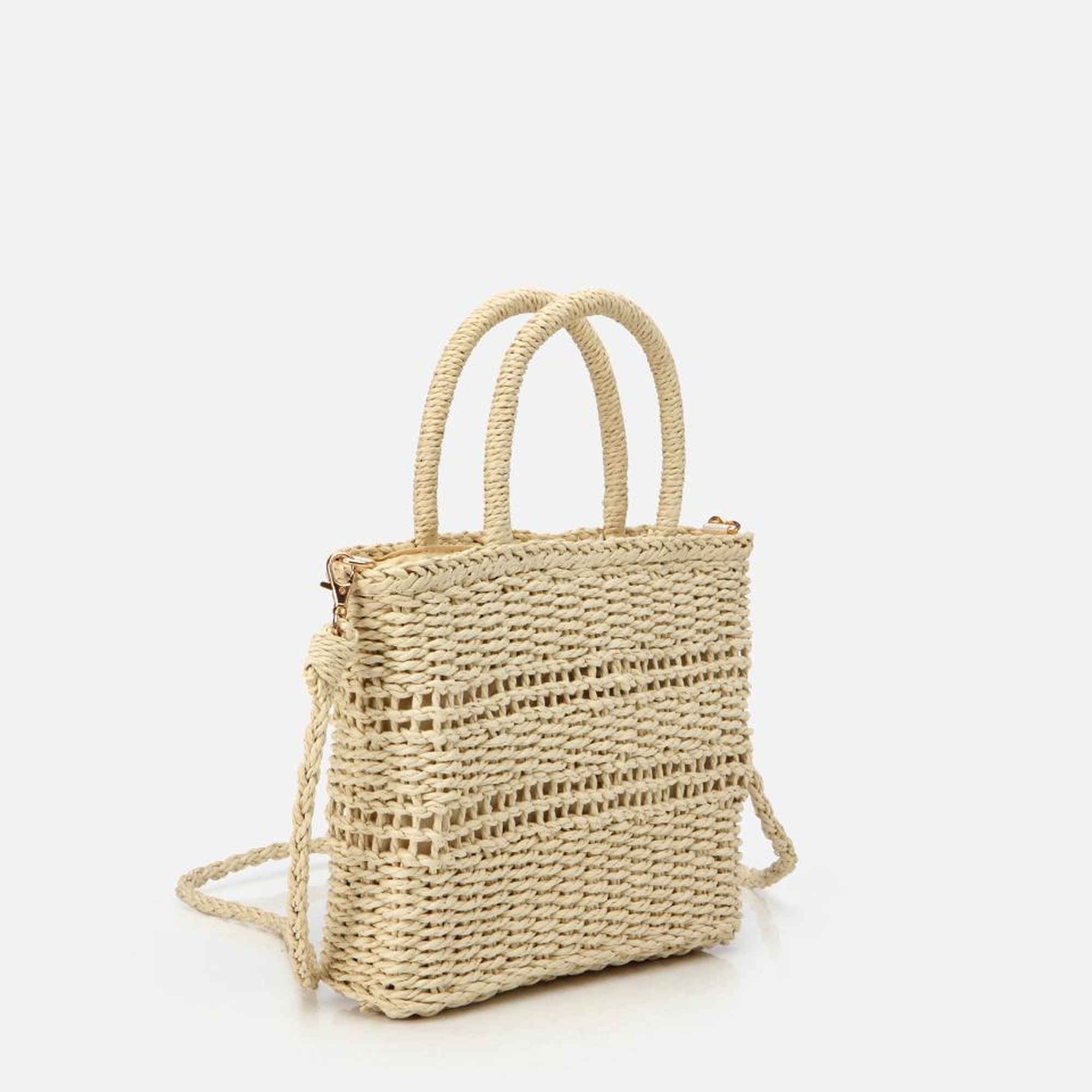 Kadın Hasır Bej Omuz Çantası