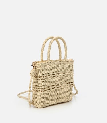  Kadın Hasır Bej Omuz Çantası