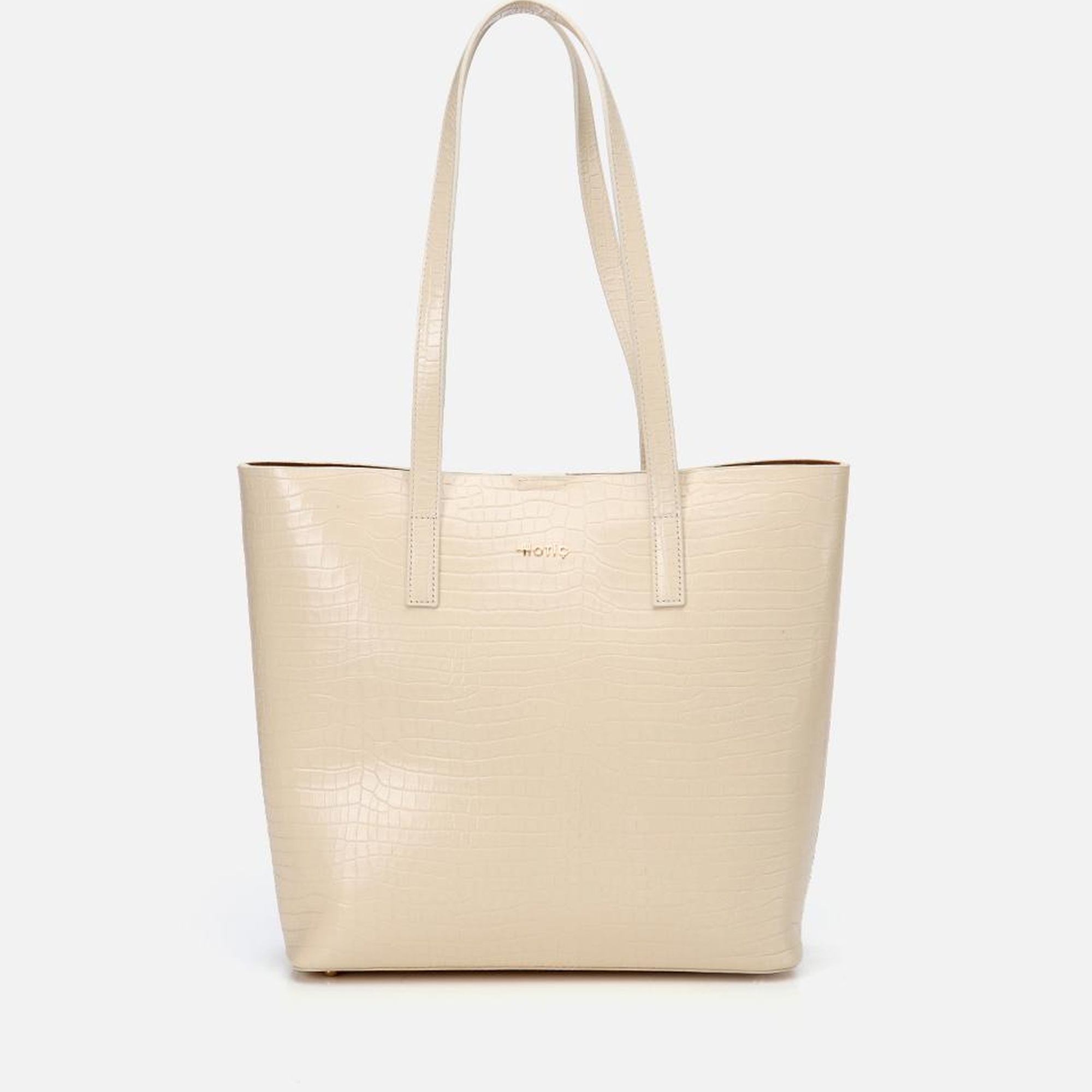 Kadın Deri Ekru Çıkarılabilir Portföy Çantalı Tote Çanta