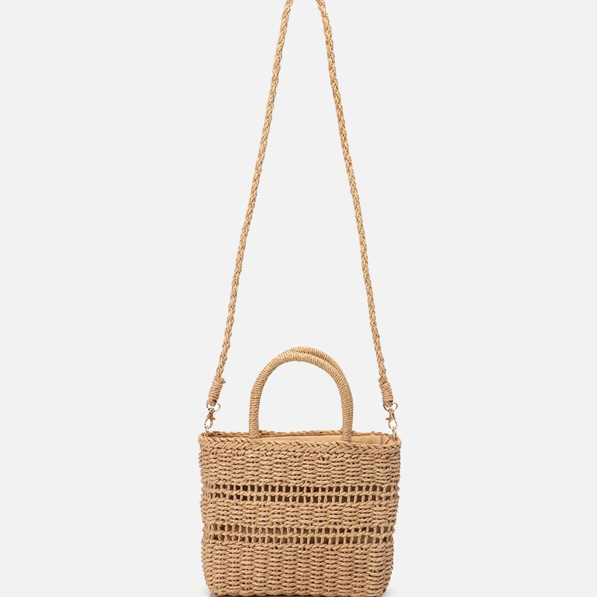 Kadın Hasır Kahverengi Omuz Çantası