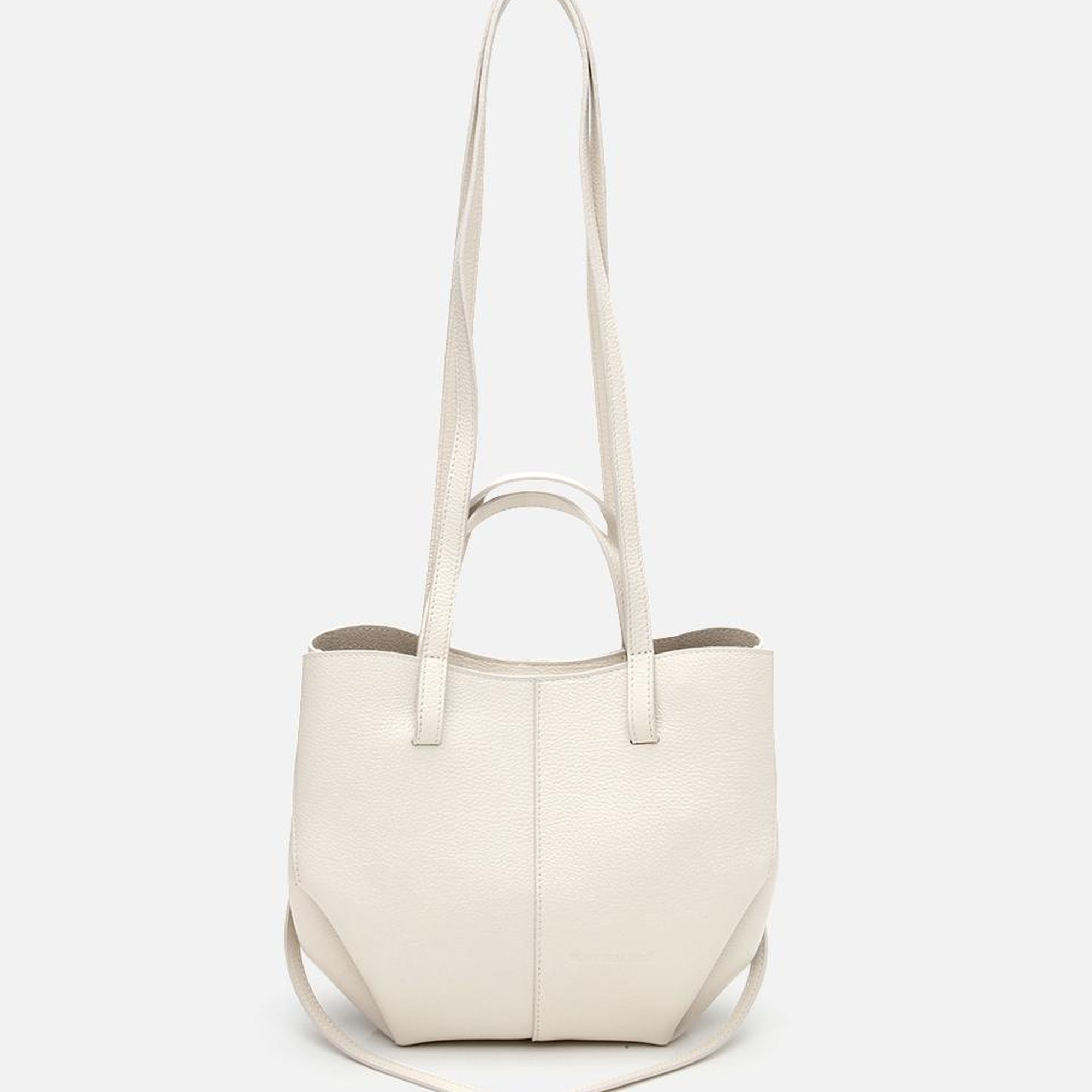 Kadın Deri Ekru Tote Çanta