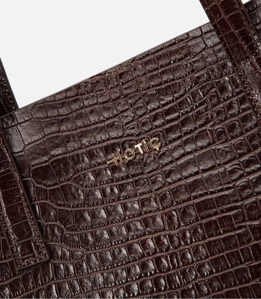  Kadın Deri Kahverengi Çıkarılabilir Portföy Çantalı Tote Çanta