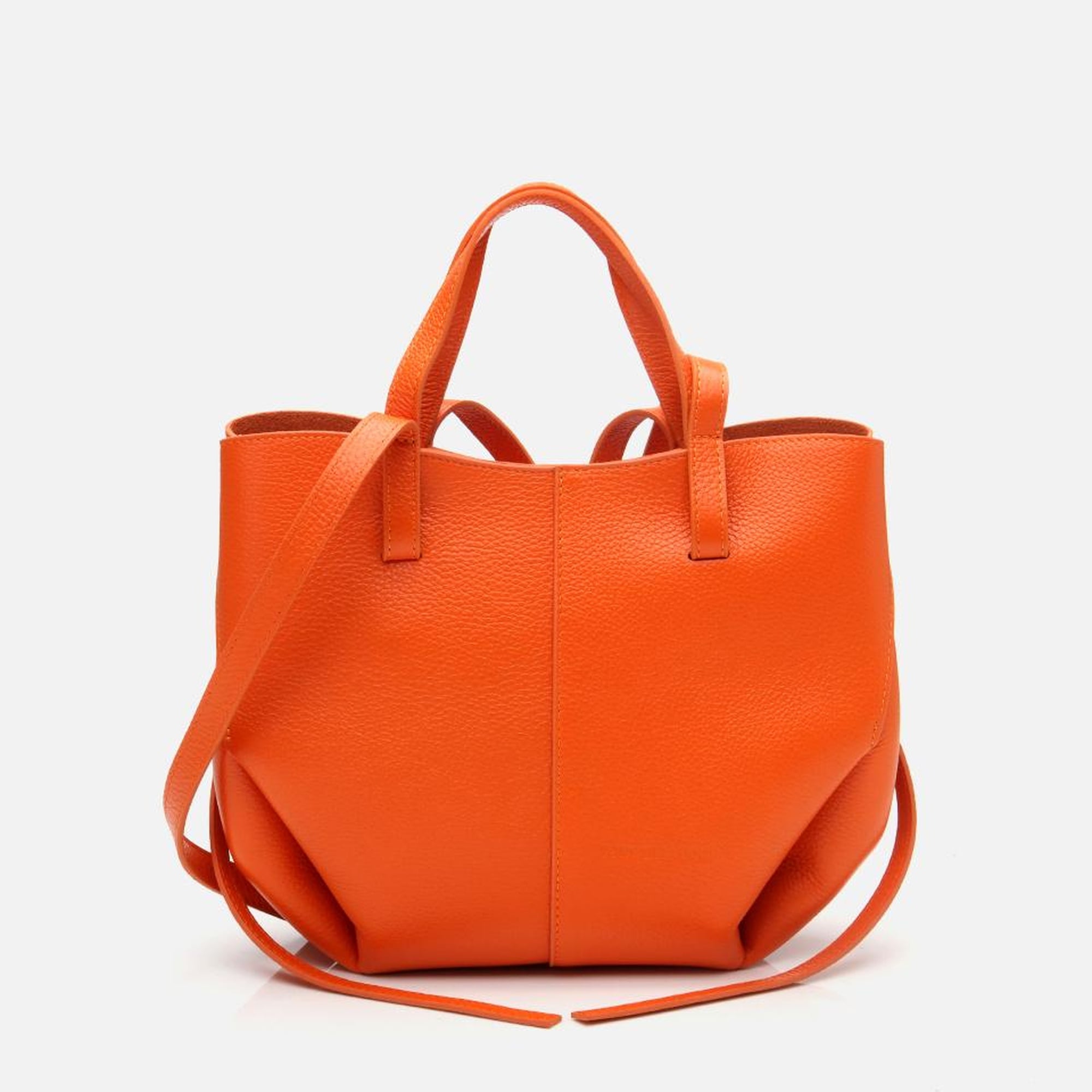 Kadın Deri Turuncu Tote Çanta