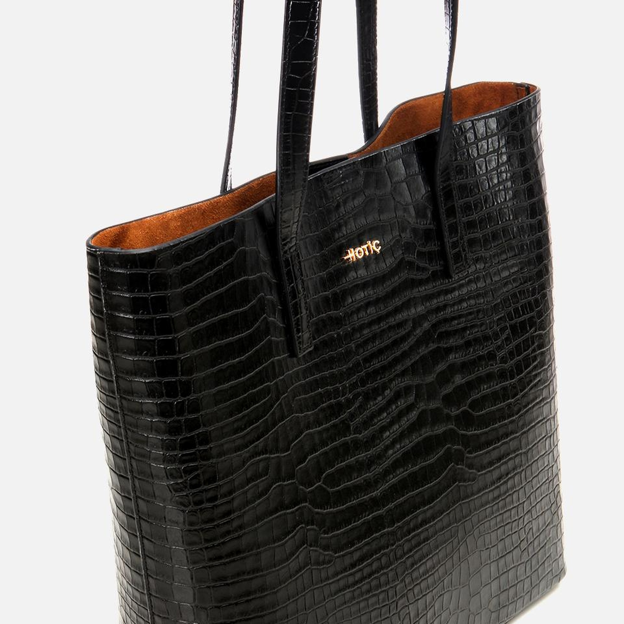 Kadın Deri Siyah Çıkarılabilir Portföy Çantalı Tote Çanta